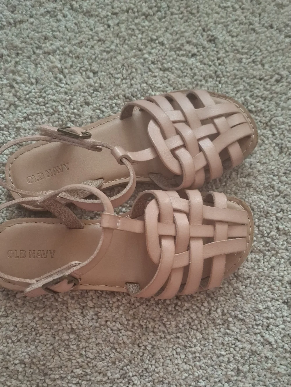Old Navy Kids' Pink Tan Woven Sandals